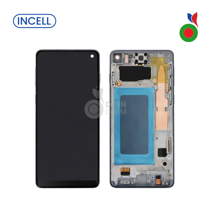 Ecran Complet LCD S10 4G avec Chassis (G973F) | ARGENT - INCELL | SAMSUNG