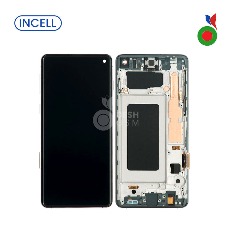 Ecran Complet LCD S10 4G avec Chassis (G973F) | NOIR - INCELL | SAMSUNG