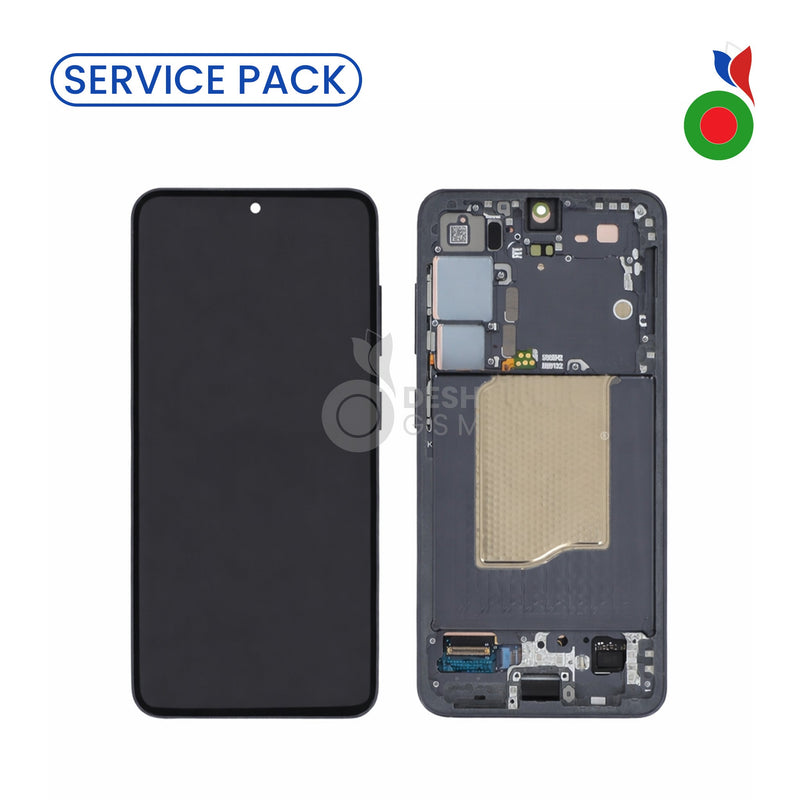 Ecran Complet S25 5G avec Chassis (S931B) | NOIR ABSOLU - SERVICE PACK (AS)| SAMSUNG