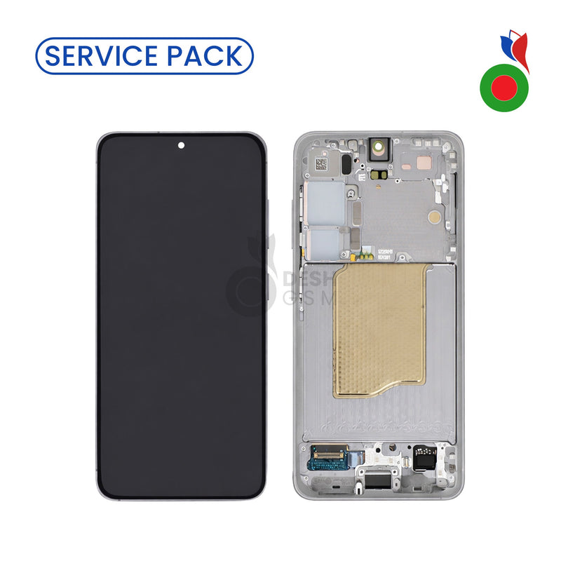 Ecran Complet S25 5G avec Chassis (S931B) | GRIS - SERVICE PACK | SAMSUNG (AS)