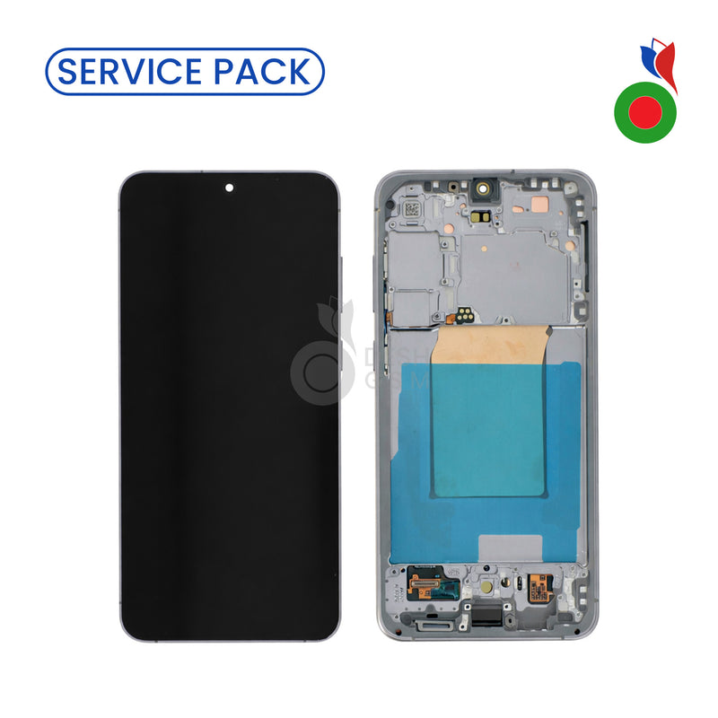 Ecran Complet LCD S25 FE 5G avec Chassis (S731B) - AS | TITANE NOIR - SERVICE PACK | SAMSUNG
