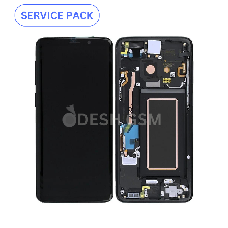 ECRAN SAMSUNG S9 G960F SERVICE PACK AVEC CHASSIS (NOIR)
