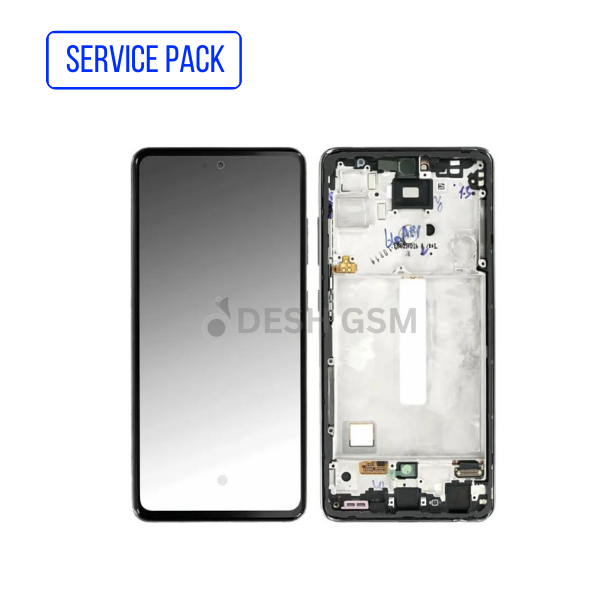 Ecran Complet LCD A52s 4G/5G (A528F, A528B) avec Chassis | NOIR - SERVICE PACK | SAMSUNG