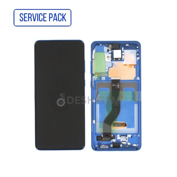 SAMSUNG S20 PLUS G985F G986F LCD Service Pack AVEC CHASSIS BLUE