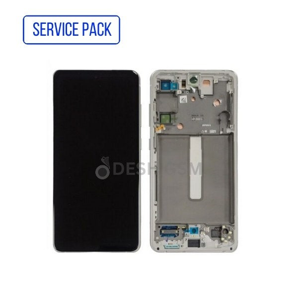 Ecran Complet LCD S21 FE 4G/5G avec Chassis (G990) | BLANC - SERVICE PACK | SAMSUNG