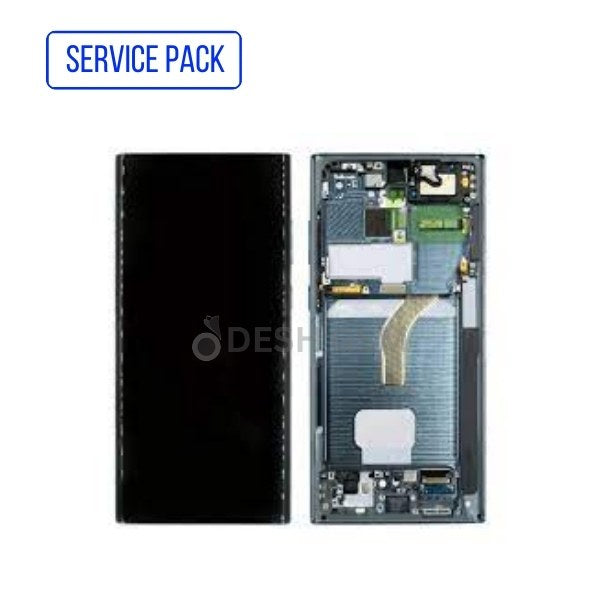 ECRAN LCD SAMSUNG S22 ULTRA S908B/N ECRAN SERVICE PACK (NOIR)