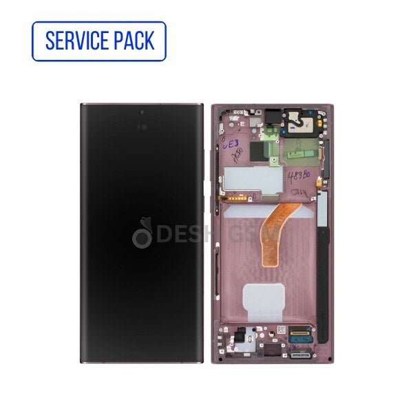 ECRAN SAMSUNG S23 Ultra 5G 2023 S918B SERVICE PACK AVEC CHASSIS (LIME BLEU)