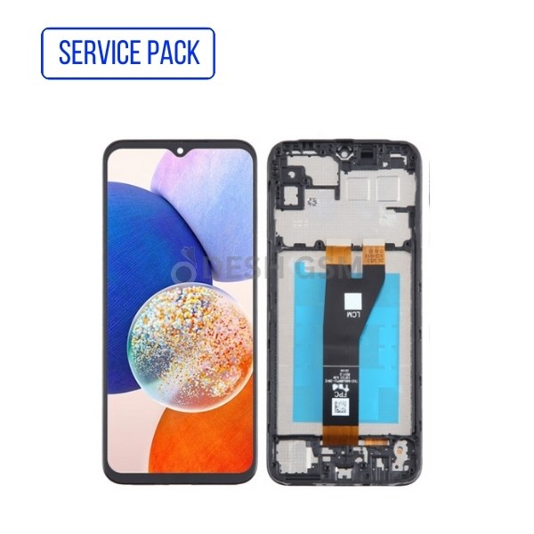 ECRAN SAMSUNG SM A146P A14 5G 2023 SERVICE PACK AVEC CHASSIS  *SMALL CONNECTOR*