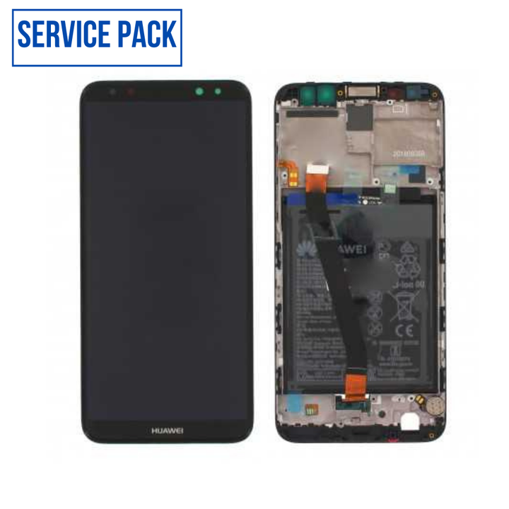 ECRAN LCD HUAWEI Mate 10 Lite SERVIVE PACK AVEC CHASSIS+BATTERIE (NOIR/ BLEU)