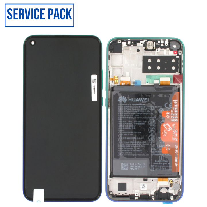 Ecran LCD HUAWEI P40 LITE 5G SERVICE PACK AVEC CHASSIS+BATTERIE