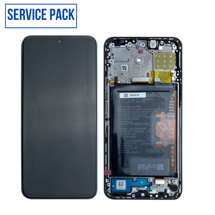 ECRAN LCD HUAWEI HONOR X8A SERVICE PACK AVEC CHASSIS (NOIR)