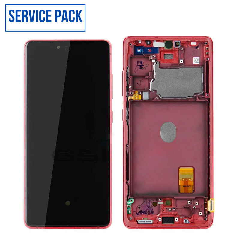 ECRAN SAMSUNG S20 FE G780/G781 4G/5G SERVICE PACK AVEC CHASSIS (ROUGE)