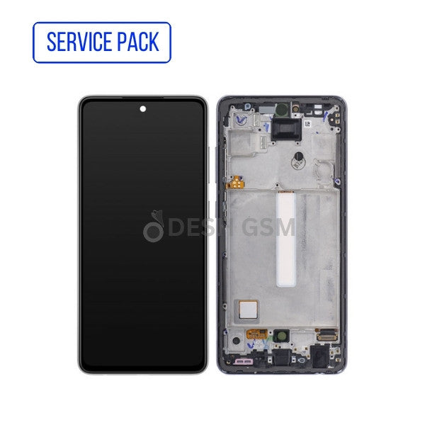 Samsung A52 A526F 5G A525F 4G LCD Service Pack AVEC CHASSIS (SILVER)