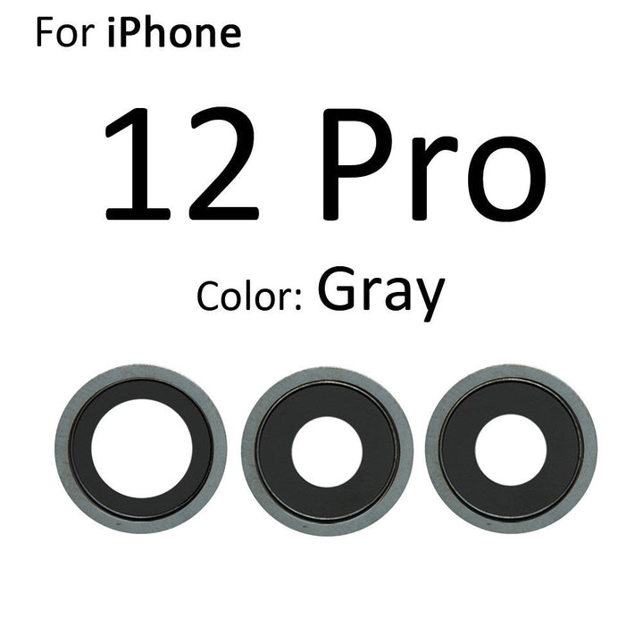 Lentille Caméra Arrière Avec Contour iPhone 12 Pro - BLACK