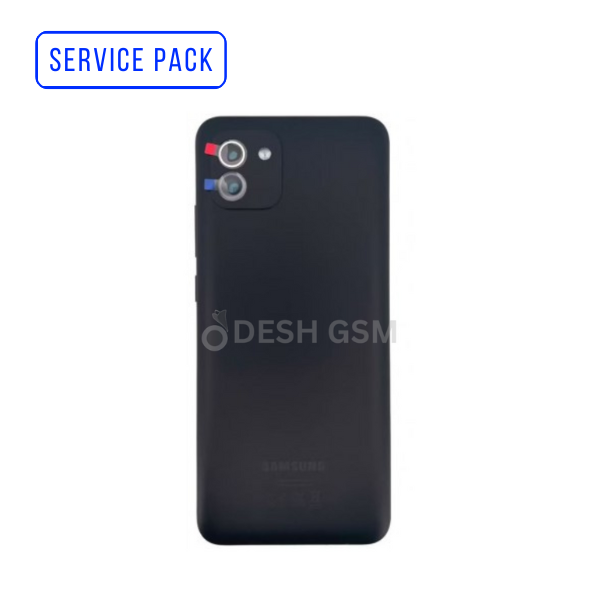 Vitre Arriere Noire POUR Galaxy A03 (A035G) SERVICE PACK NOIR