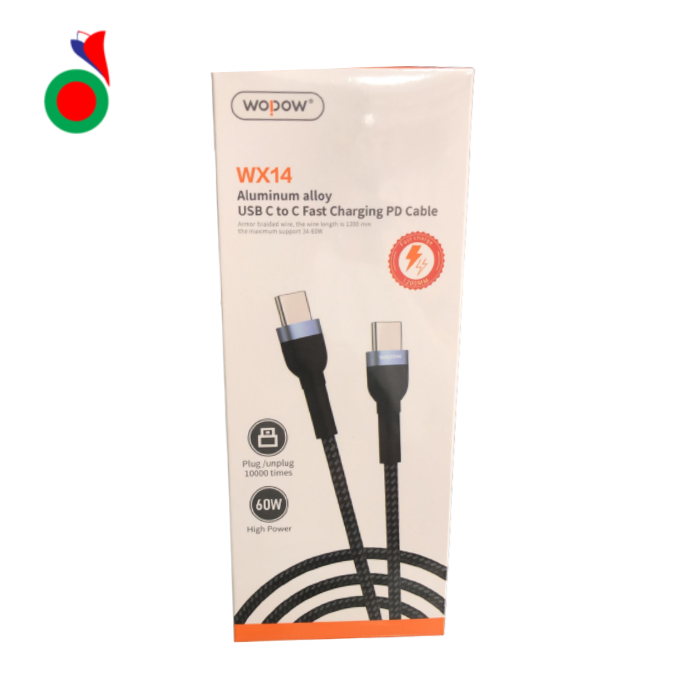 Wopow WX14 Usb C to C Fast Charging Cable PD