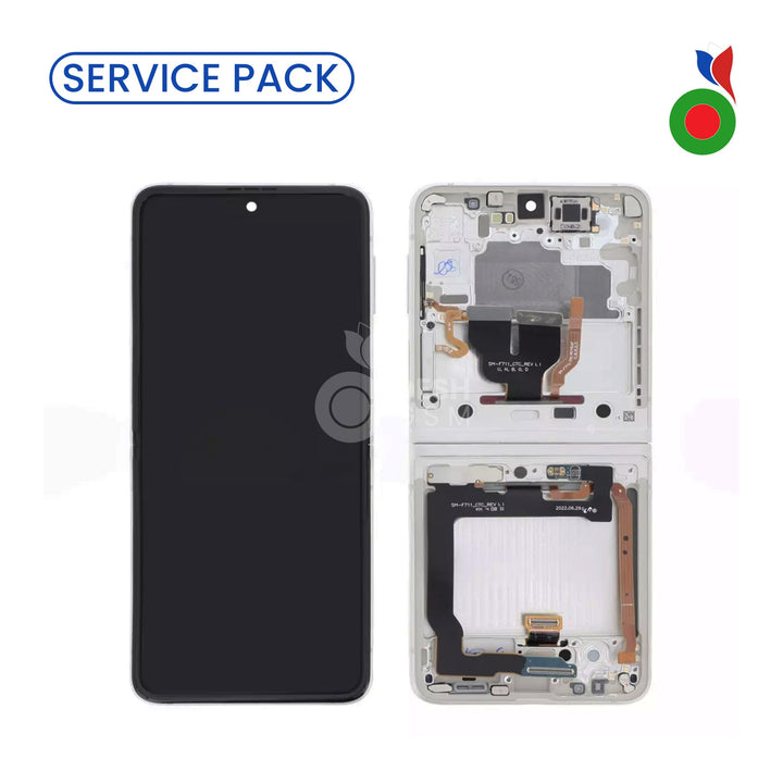Ecran Complet INTERIEUR Z Flip 3 5G | SERVICE PACK | CREAM | SAMSUNG