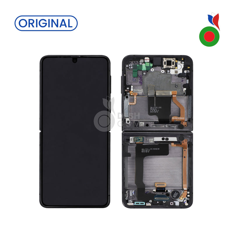 Ecran Complet LCD Interieur Z Flip 4 5G (F721B, F721N) | NOIR - ORIGINAL | SAMSUNG