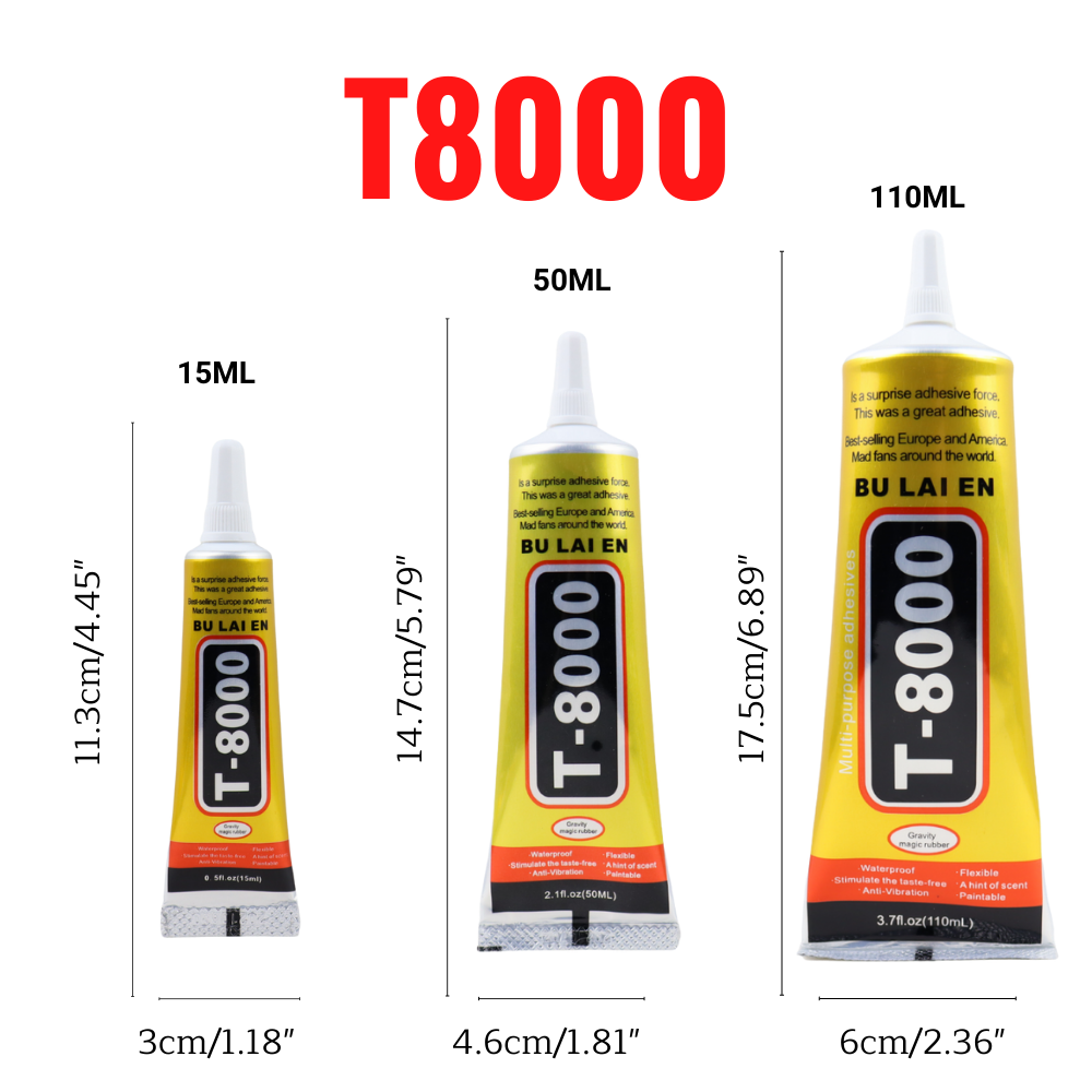 T8000 Transparent Clear Adhesive Liquid Glue