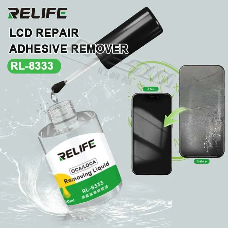 Dissolvant d’Adhésif pour Écran LCD RELIFE RL-8333 | 20 ml