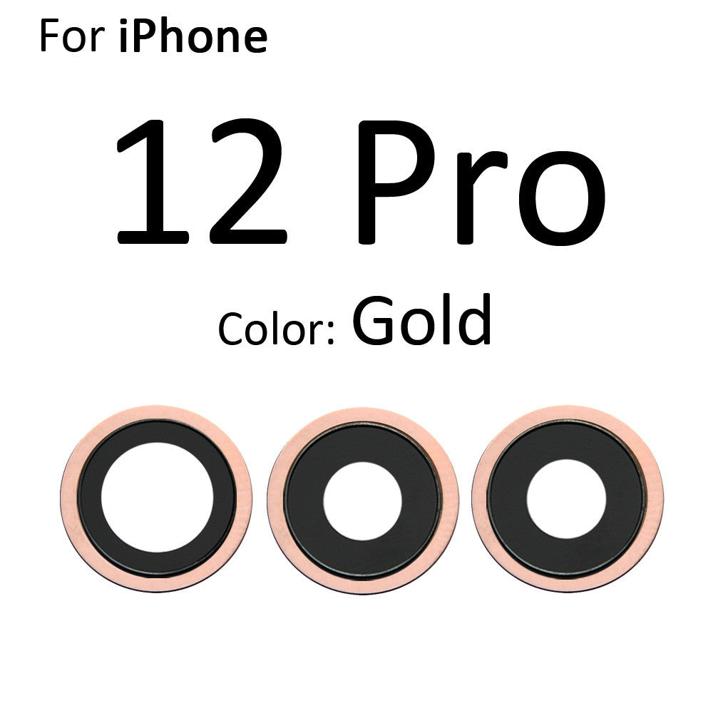 Lentille Caméra Arrière Avec Contour iPhone 12 Pro - BLACK