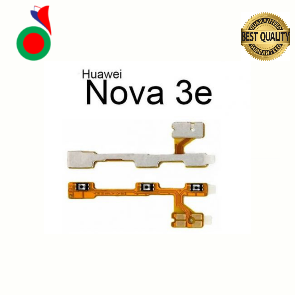 Power On Off Volume Up Down Button Mute key Switch Flex Cable Ribbon Power and Volume Nappe For Huawei Nova 3e