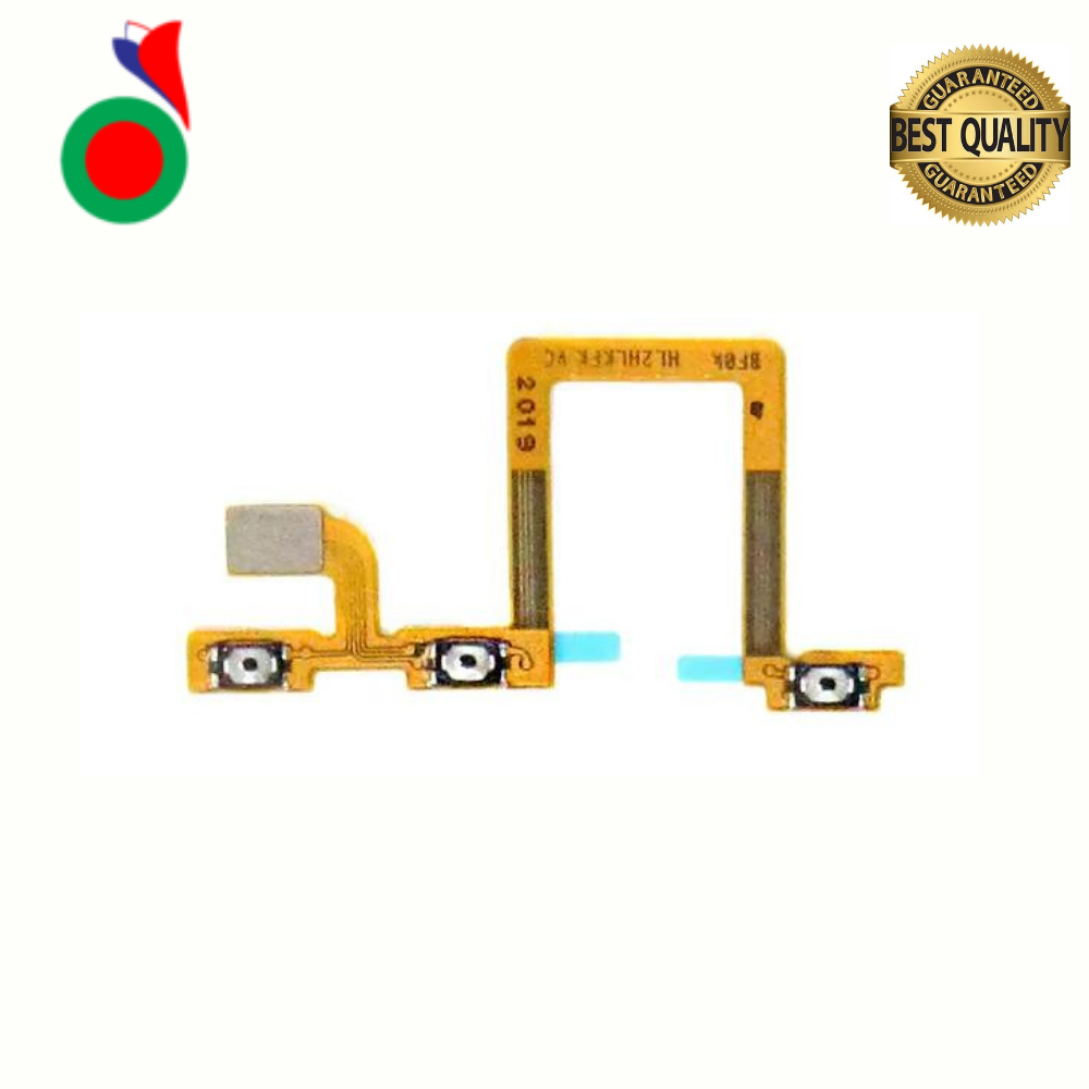 Power On Off Volume Up Down Button Mute key Switch Flex Cable Ribbon Power and Volume Nappe For Huawei P Smart Pro