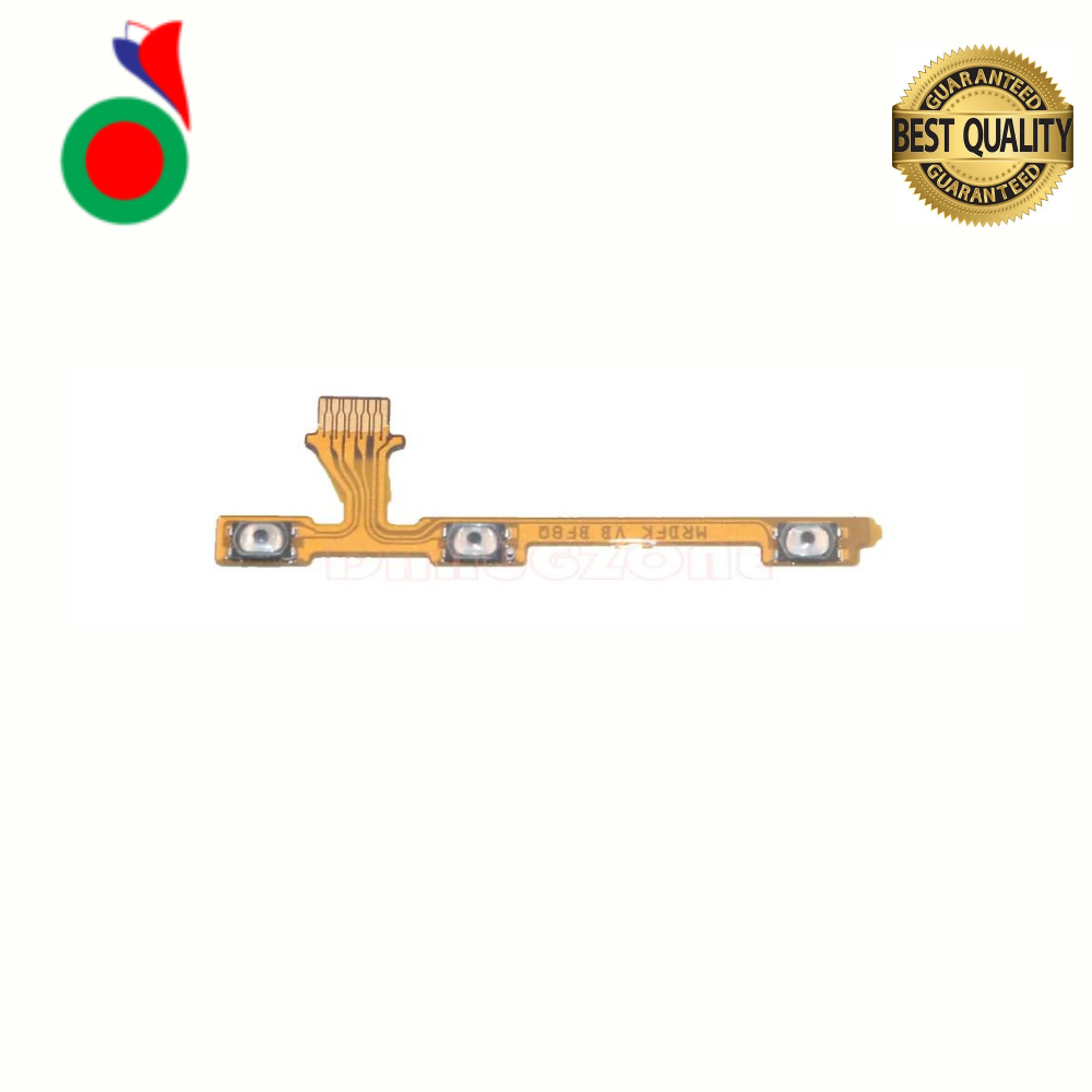 Power On Off Volume Up Down Button Mute key Switch Flex Cable Ribbon Power and Volume Nappe For Huawei Y6P 2019 Y6S Y6 2019