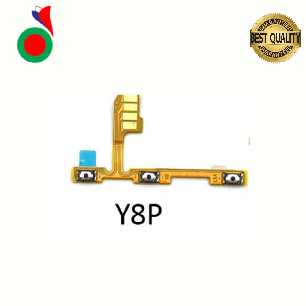 Power On Off Volume Up Down Button Mute key Switch Flex Cable Ribbon Power and Volume Nappe For Huawei Y8P 2020 P Smart S