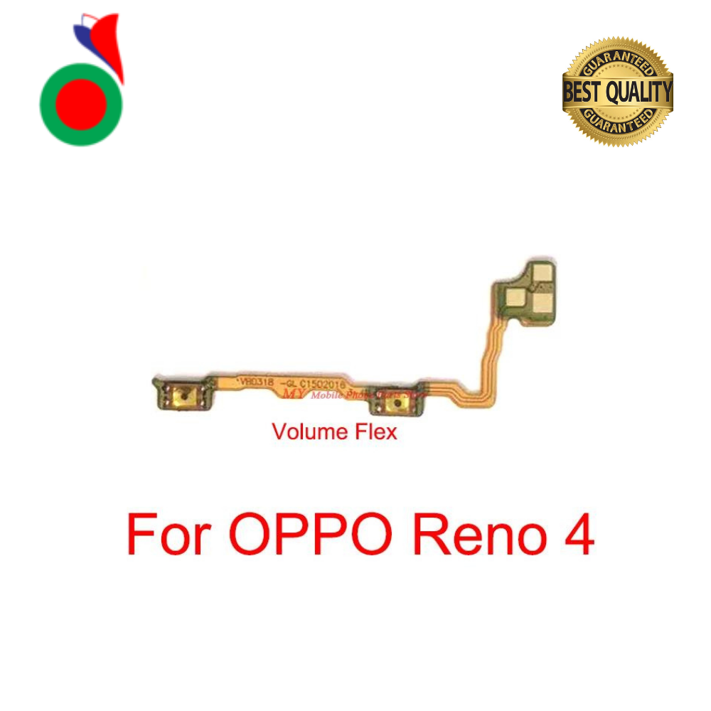 Power On Off Volume Up Down Button Mute key Switch Flex Cable Ribbon Power and Volume Nappe For RENO 4 Volume Flex