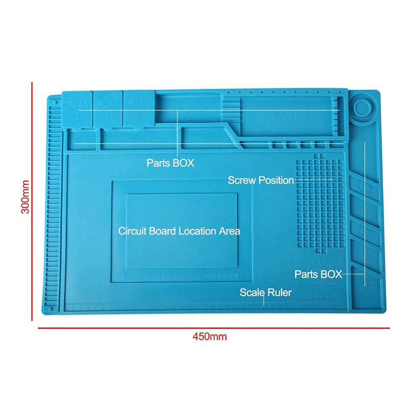 Thermal Soldering Mat Plasticque 500 Degree Heat Resistant Magnetic Work Mat 45 * 30 cm SANS OUTILS