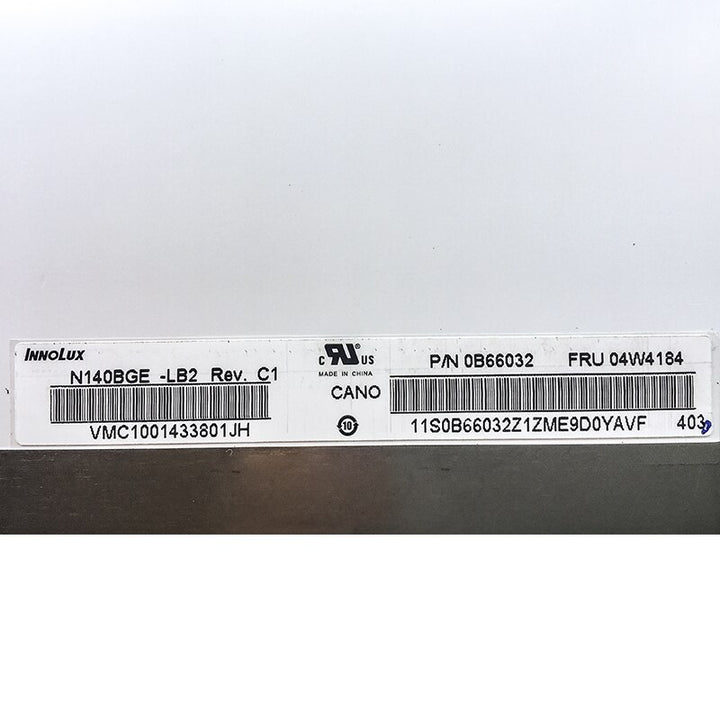 Ordinateur LCD ECRAN N140BGE 14.0 40 PIN SLIM RIGHT SIDE PIN DISPLAY